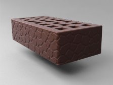 Кирпич керамический Саранский облицовочный одинарный шоколад черепаха