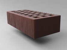 Кирпич керамический Саранский облицовочный одинарный шоколад дерюга