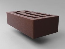 Кирпич керамический Саранский облицовочный одинарный шоколад гладкий