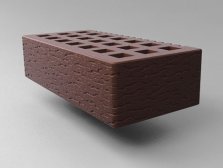 Кирпич керамический Саранский облицовочный одинарный шоколад кора дуба