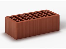 Кирпич пустотелый утолщенный лицевой 250×120×88 красный береста