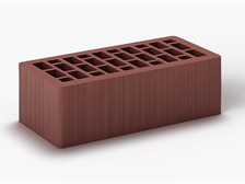 Кирпич пустотелый утолщенный лицевой 250×120×88 терракотовый береста