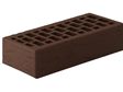 Кирпич пустотелый одинарный лицевой 250×120×65 коричневый руст