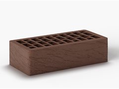 Кирпич пустотелый одинарный лицевой 250×120×65 коричневый руст