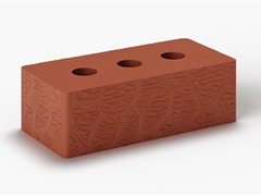 Кирпич полнотелый утолщенный рядовой 250×120×88 черепашка красный
