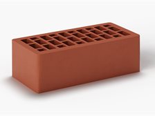 Кирпич пустотелый утолщенный лицевой 250×120×88 красный гладкий