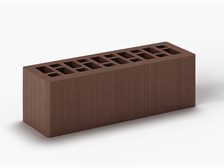 Кирпич пустотелый утолщенный лицевой ЕВРО 250×85×88 коричневый береста