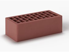 Кирпич пустотелый утолщенный лицевой 250×120×88 терракотовый гладкий
