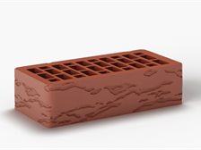 Кирпич пустотелый одинарный лицевой 250×120×65 красный кора
